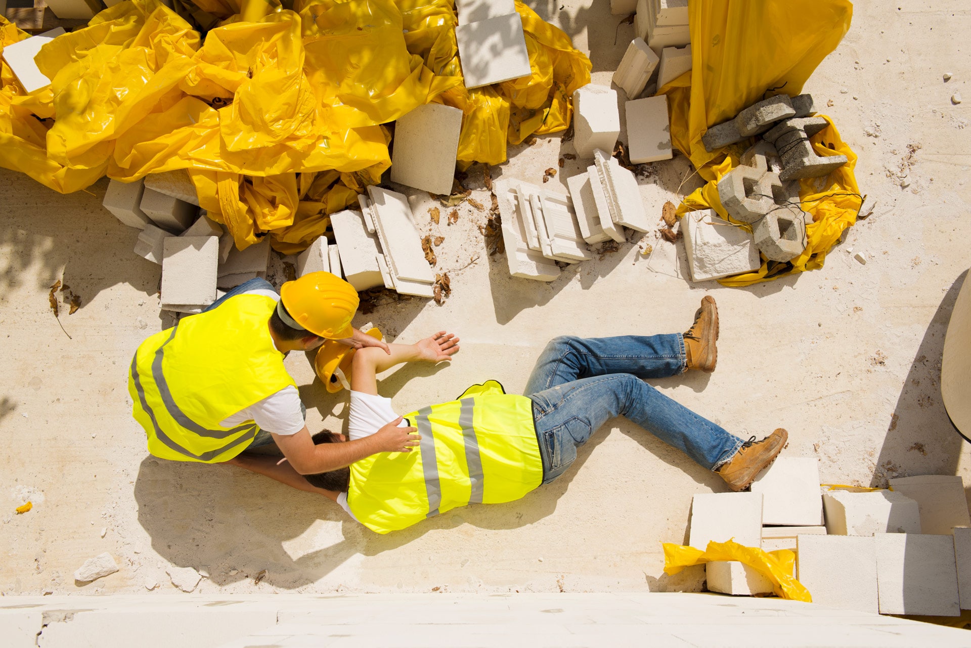 Accident sur un chantier de construction